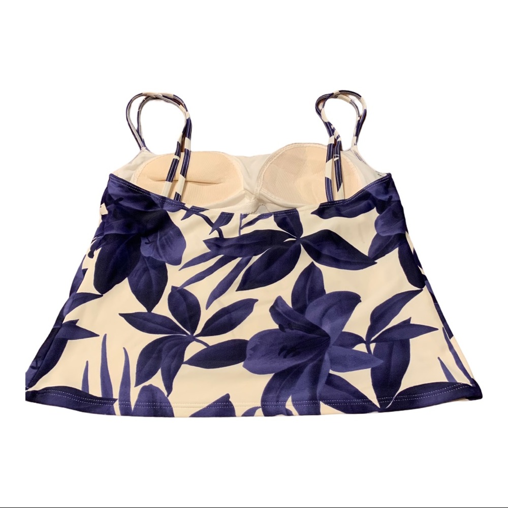 LA BLANCA Tropical Swimsuit Tankini Top 12 - Picture 2 of 5